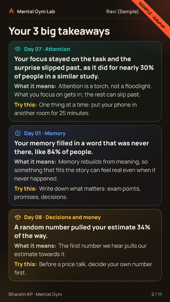 Sample Mind Report, page 2